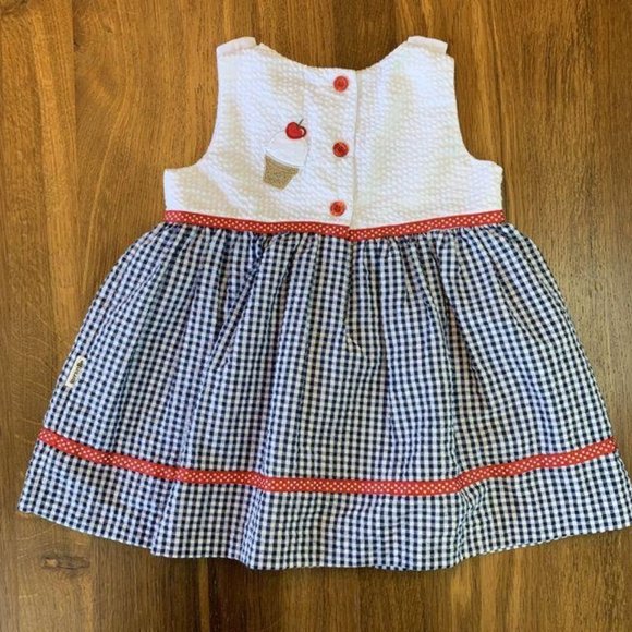KORANGO Australia Girls Ice-Cream Dress 12-18 Mos Gingham Toddler Girl Summer - Picture 2 of 9
